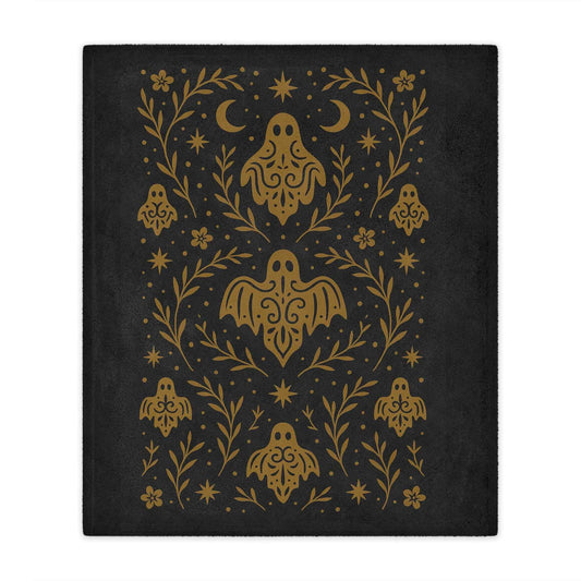 Gothic Ghost Minky Throw Blanket