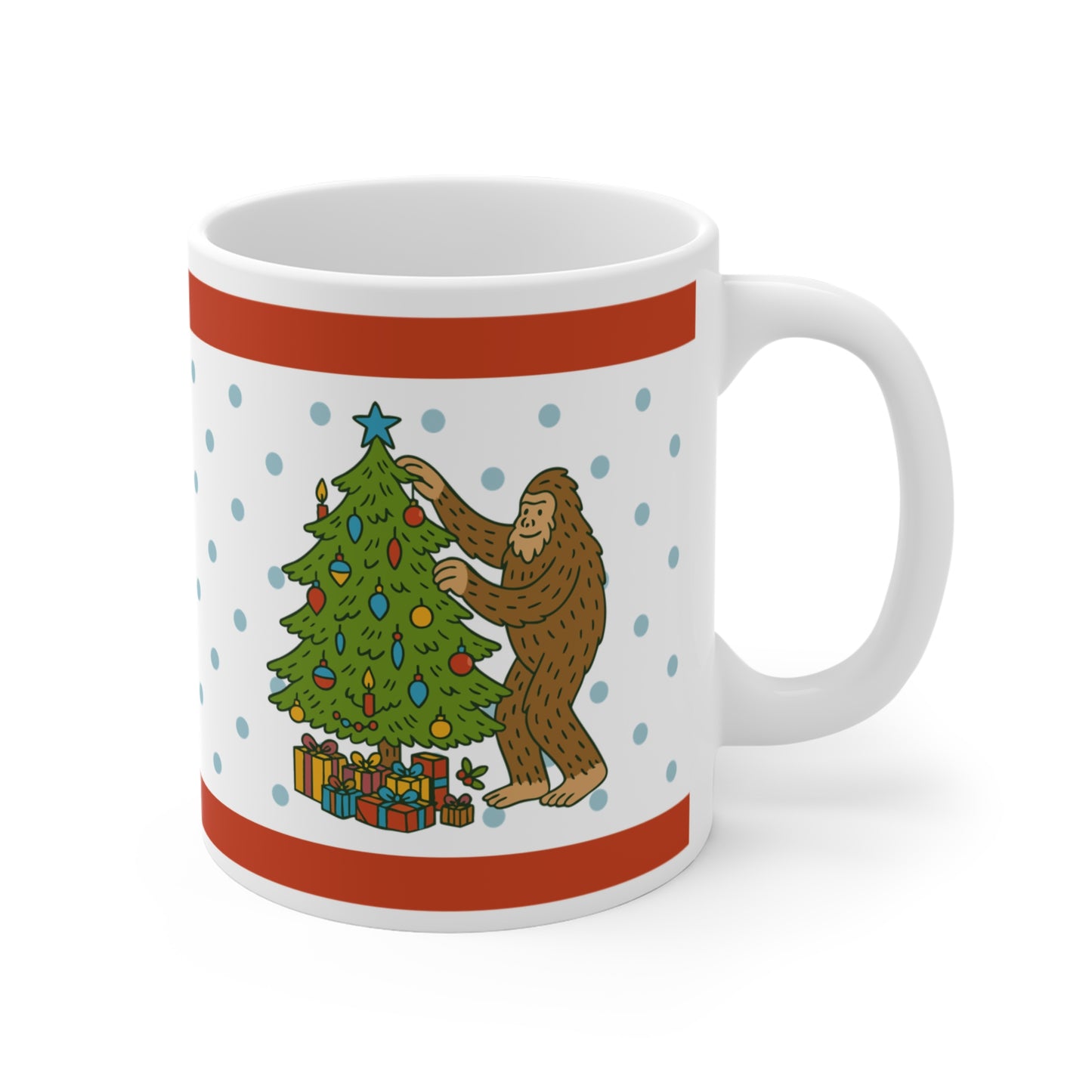 Cryptid Christmas Bigfoot Mug