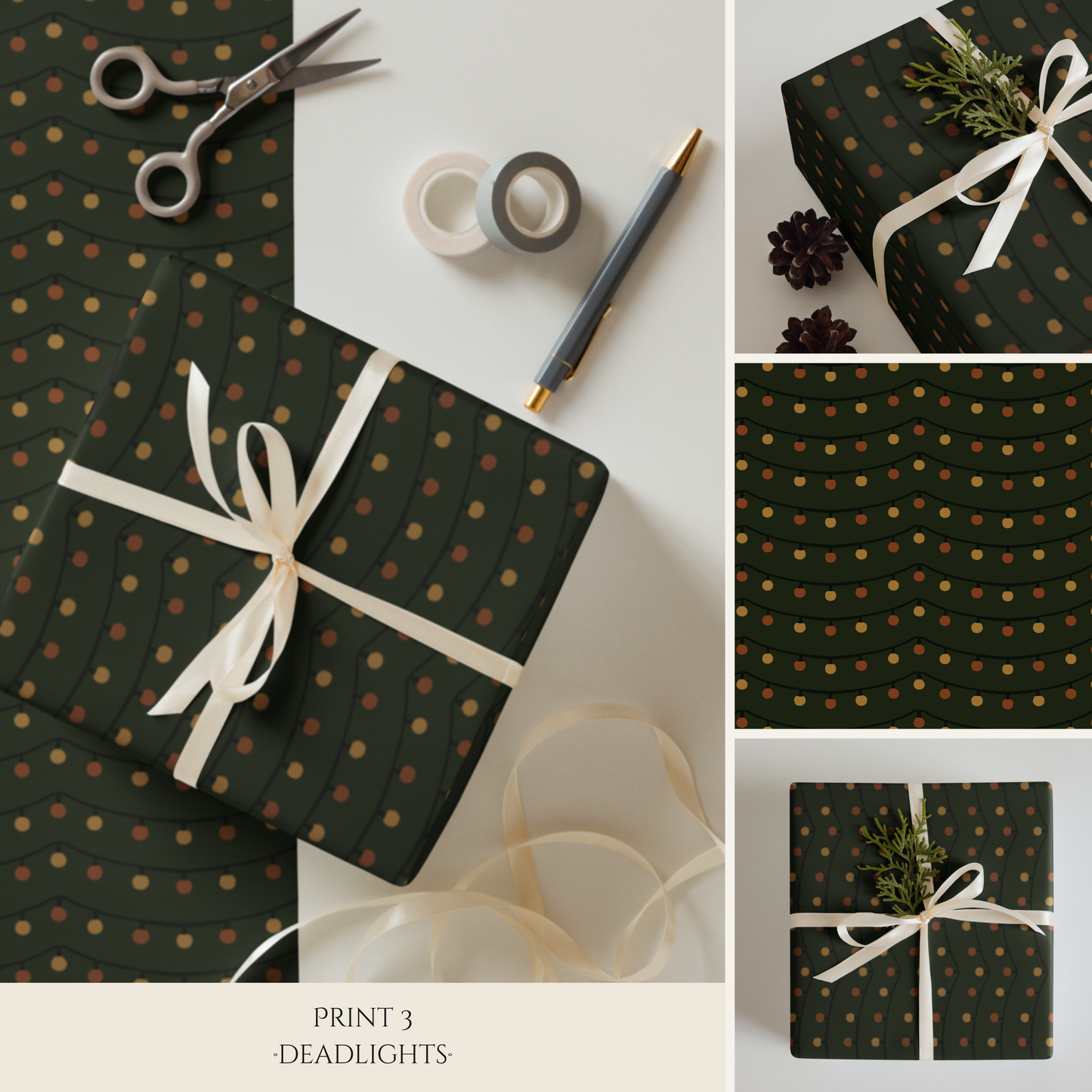 Christmas Mourning Wrapping Paper Set