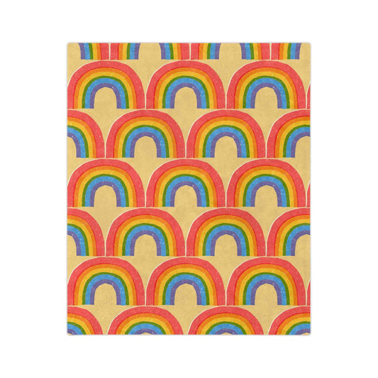 Rainbow Velveteen Throw Blanket - Good Omens Collection