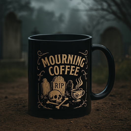 Mourning Coffee | Gothic Dark Humor Mug