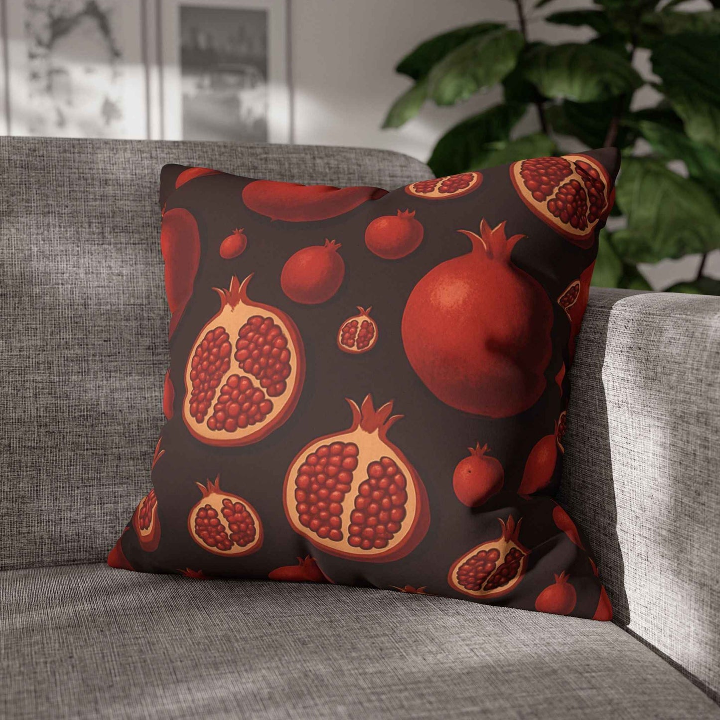 Gothic Dark Fruit Faux Suede Pillowcase