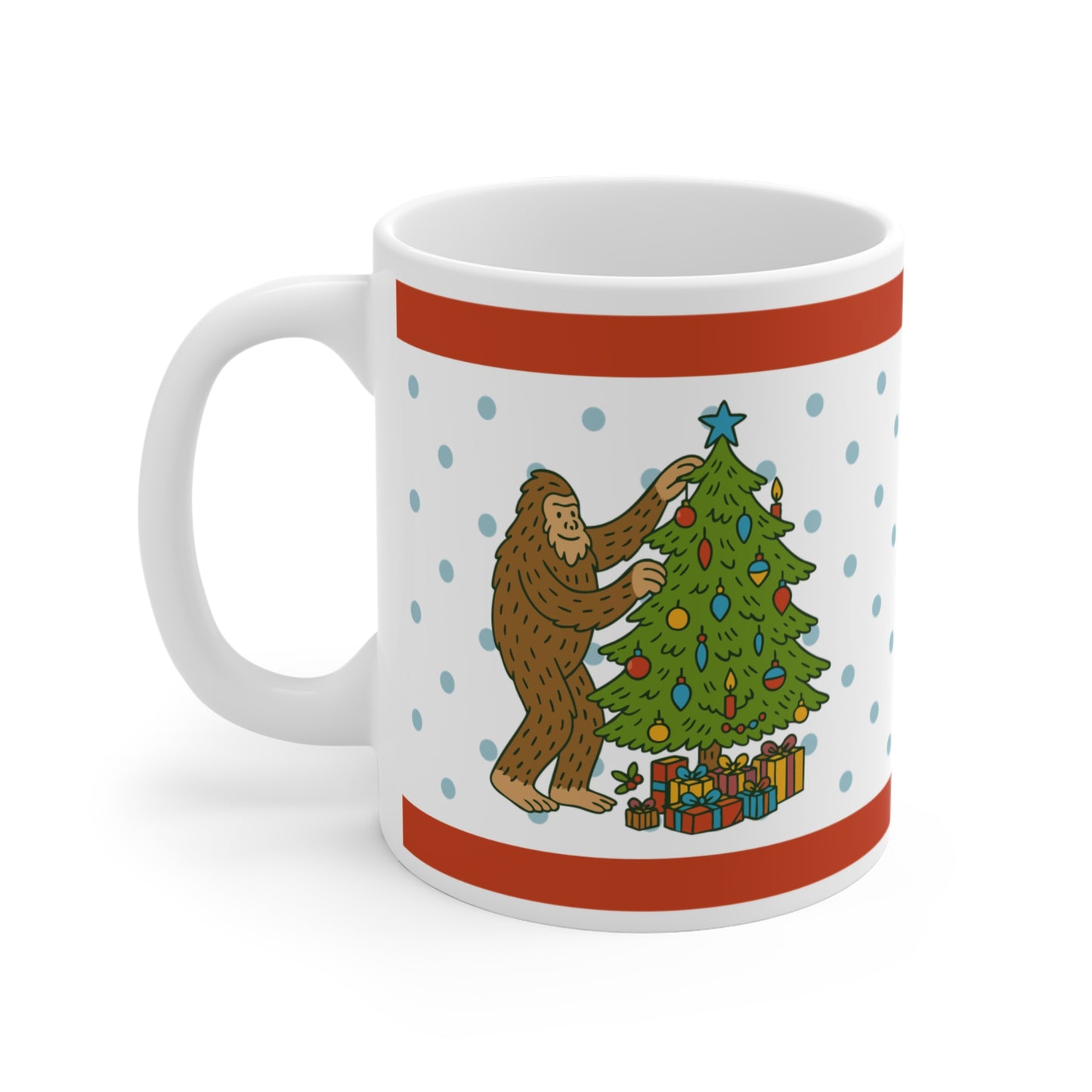 Cryptid Christmas Bigfoot Mug