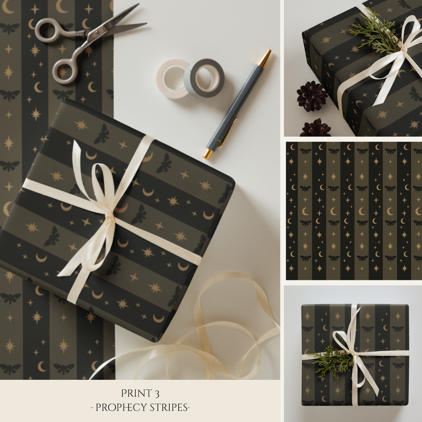 Mothman Wrapping Paper Set · Cryptid Gift Wrap Collection