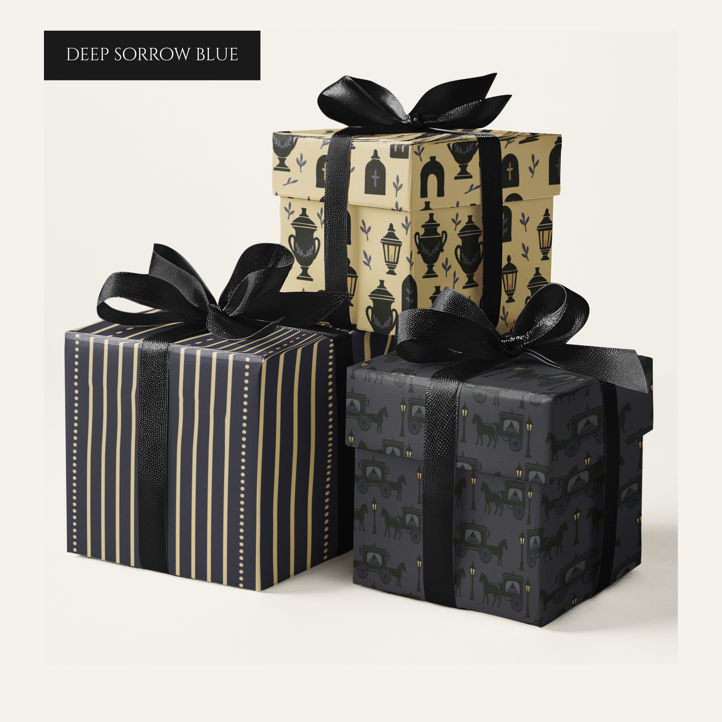 Midnight Procession Gothic Wrapping Paper Sheets