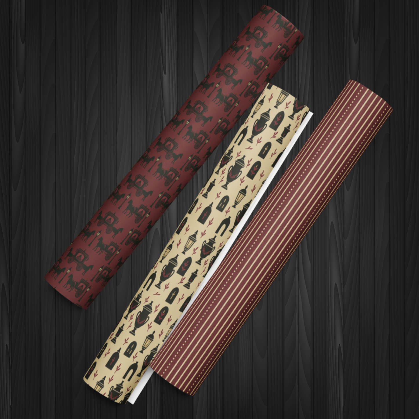 Midnight Procession Gothic Wrapping Paper Sheets