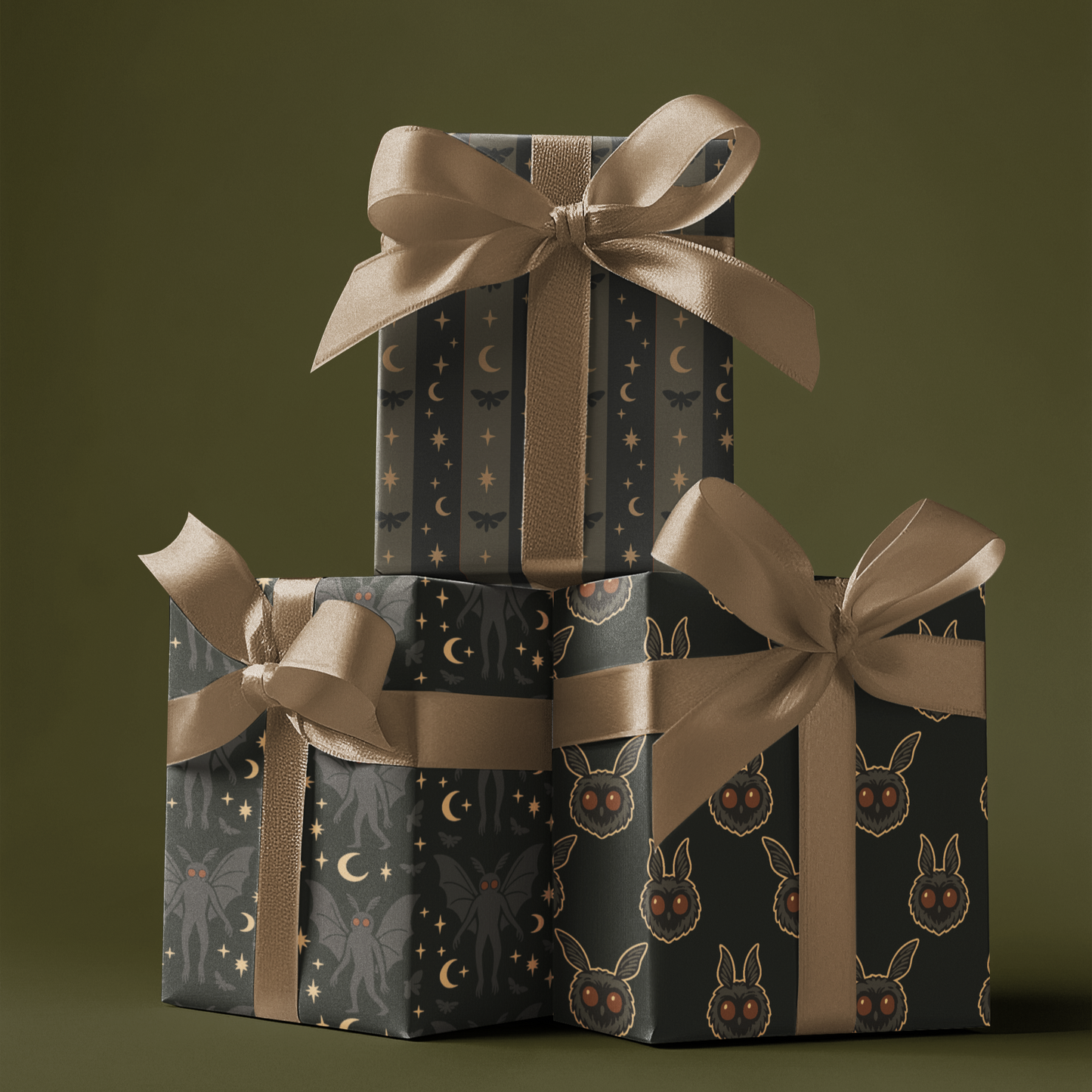Mothman Wrapping Paper Set · Cryptid Gift Wrap Collection