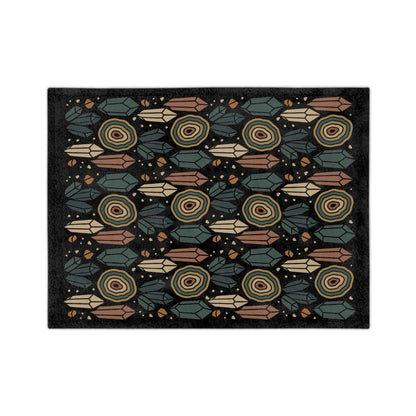 Agate and Crystals Velveteen Throw Blanket