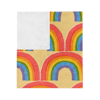 Rainbow Velveteen Throw Blanket - Good Omens Collection