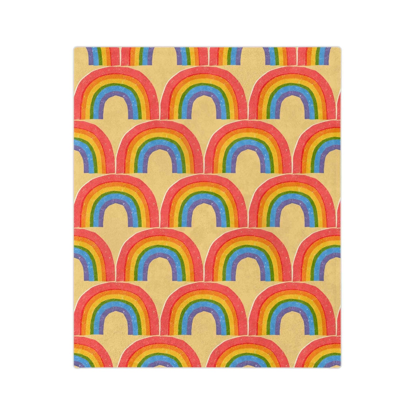 Rainbow Velveteen Throw Blanket - Good Omens Collection