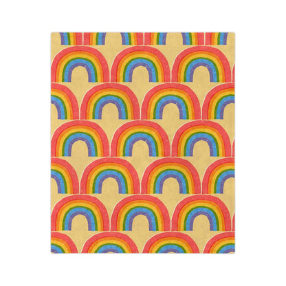 Rainbow Velveteen Throw Blanket - Good Omens Collection