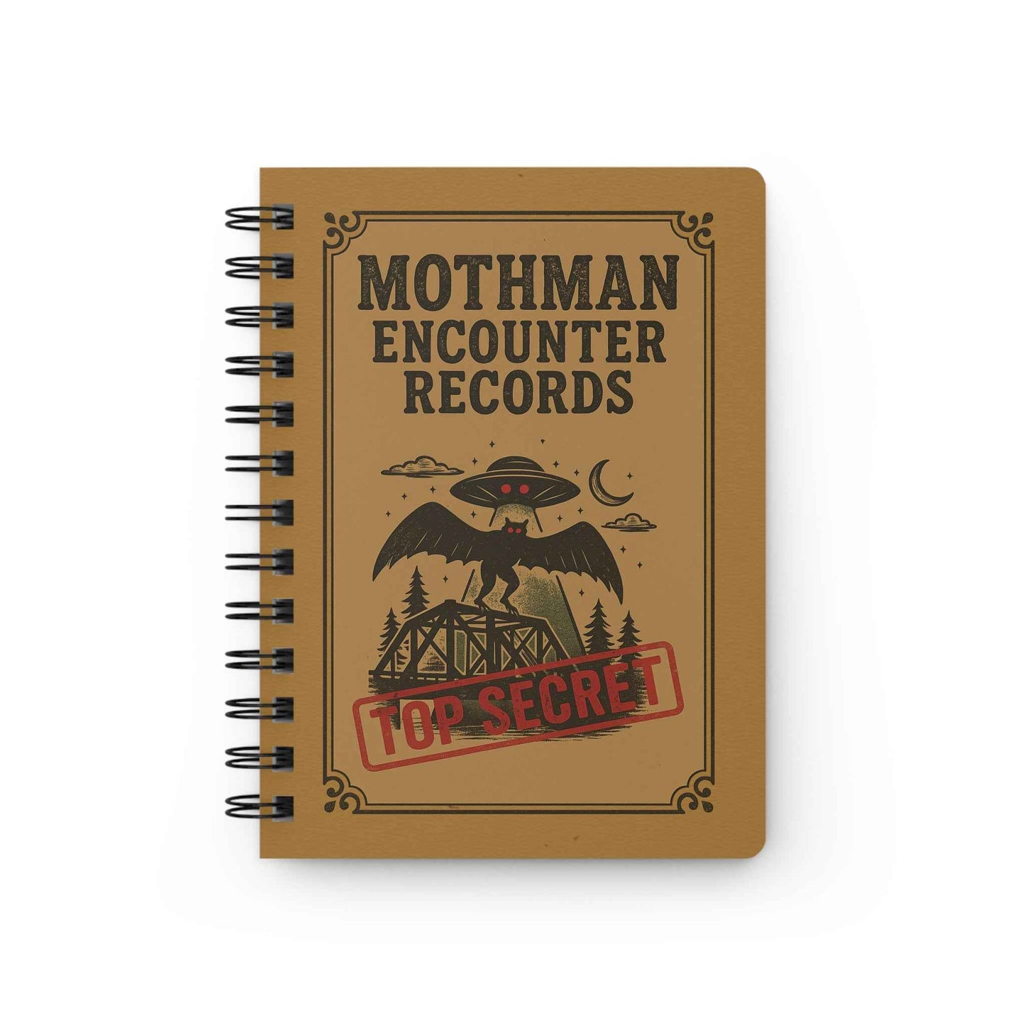 Mothman Encounter Records 5x7 Notebook
