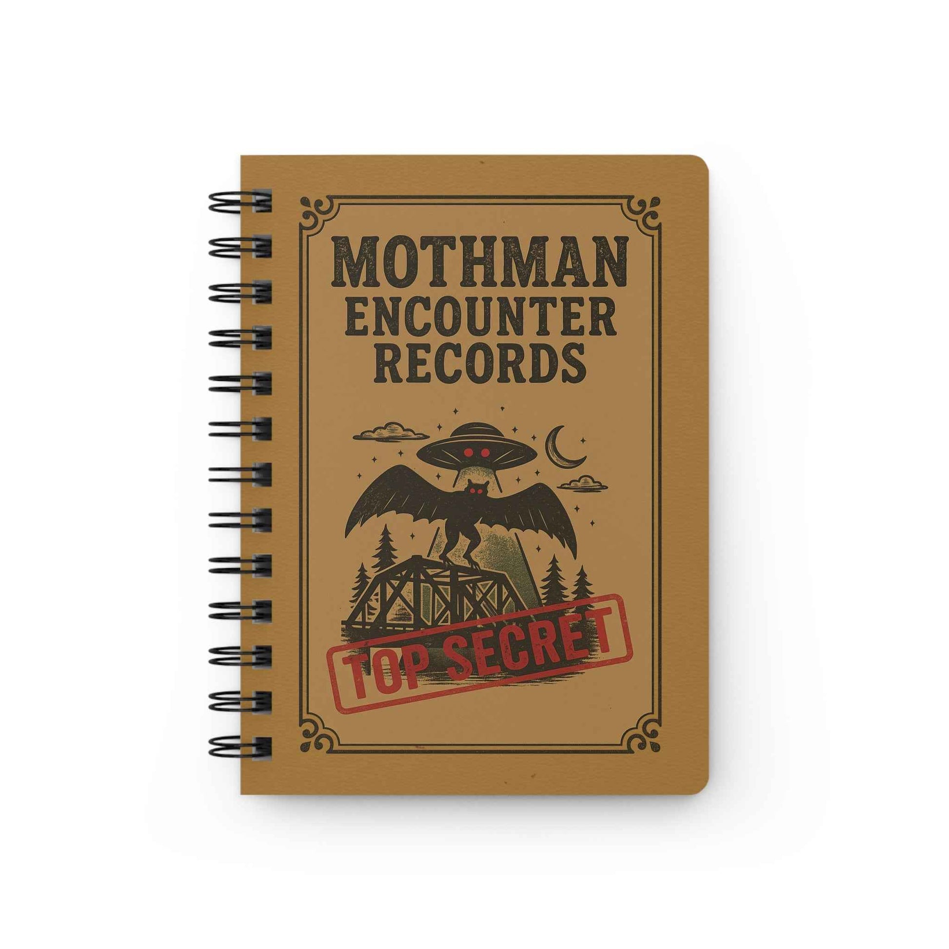 Mothman Encounter Records 5x7 Notebook