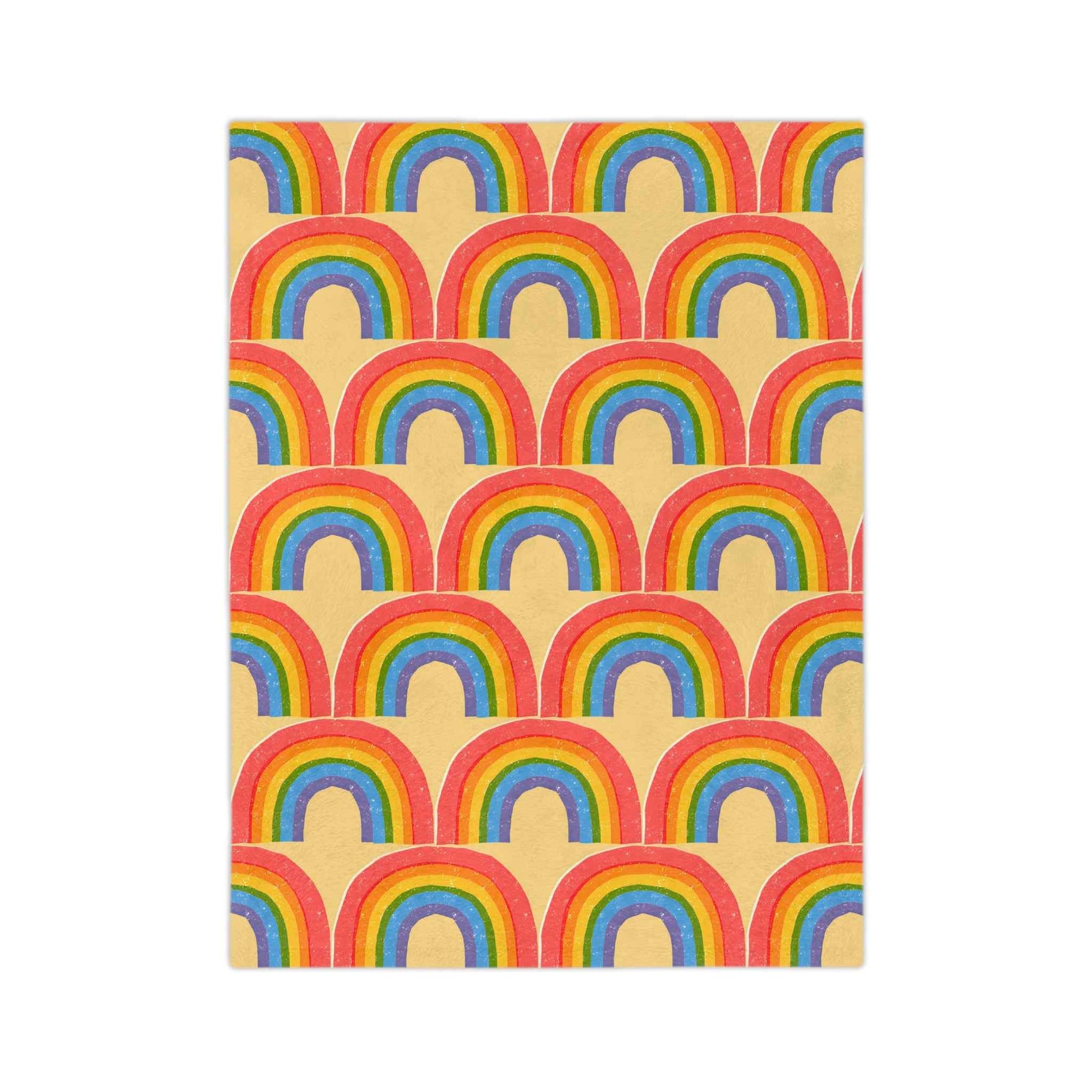 Rainbow Velveteen Throw Blanket - Good Omens Collection