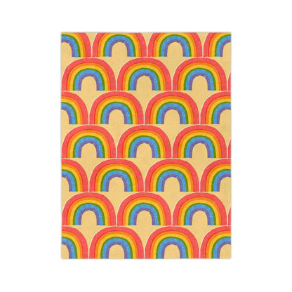 Rainbow Velveteen Throw Blanket - Good Omens Collection