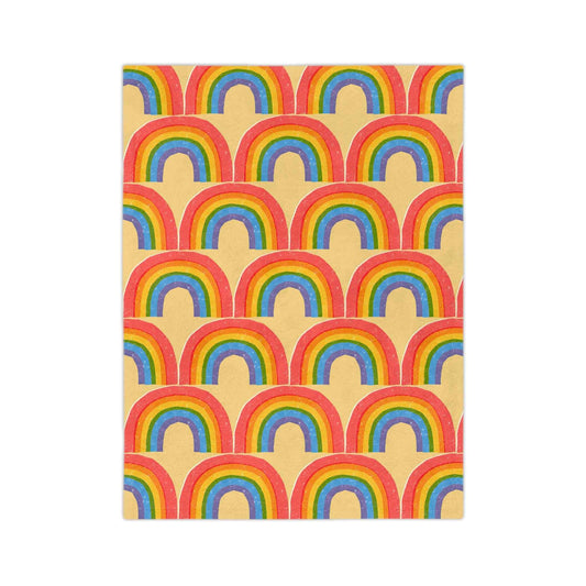 Rainbow Velveteen Throw Blanket - Good Omens Collection