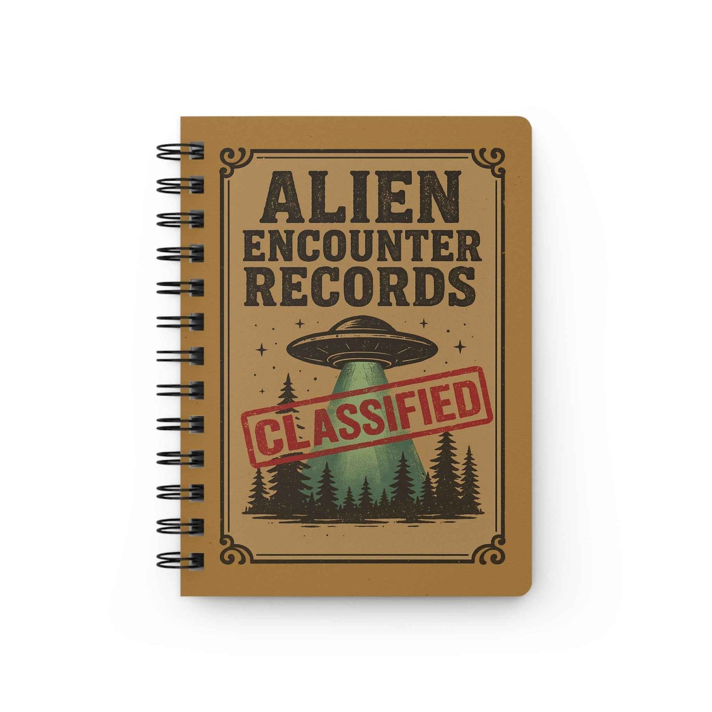 Alien Encounter Records 5x7 Notebook