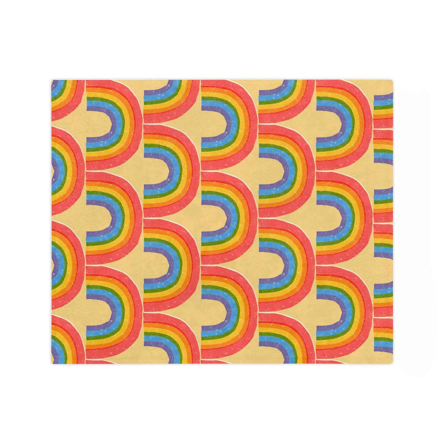 Rainbow Velveteen Throw Blanket - Good Omens Collection