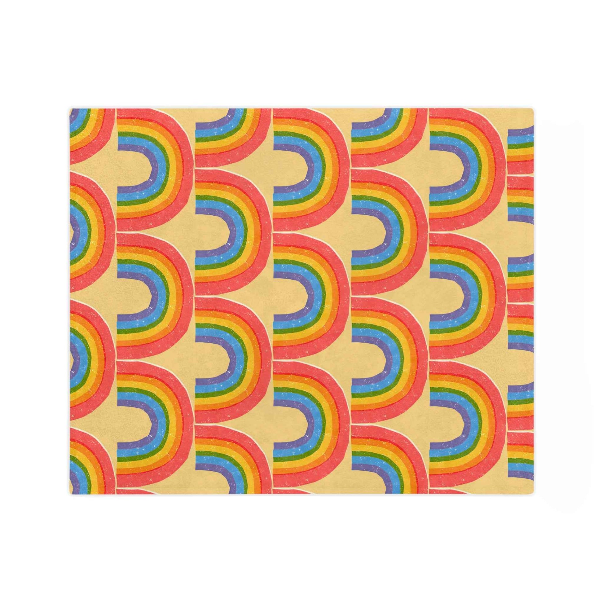 Rainbow Velveteen Throw Blanket - Good Omens Collection