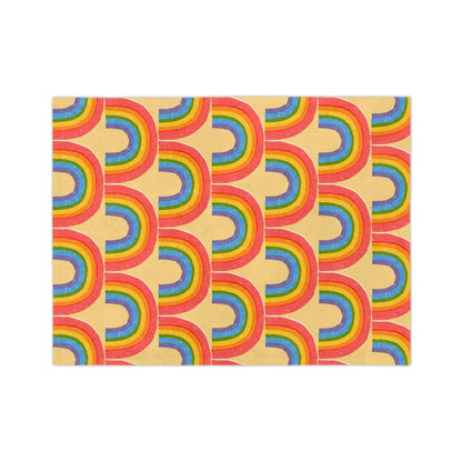 Rainbow Velveteen Throw Blanket - Good Omens Collection