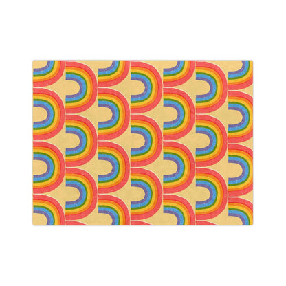 Rainbow Velveteen Throw Blanket - Good Omens Collection