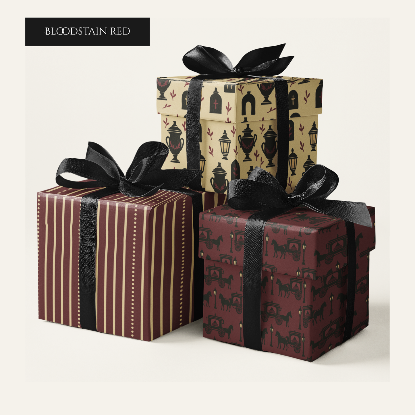 Midnight Procession Gothic  Wrapping Paper Sheets