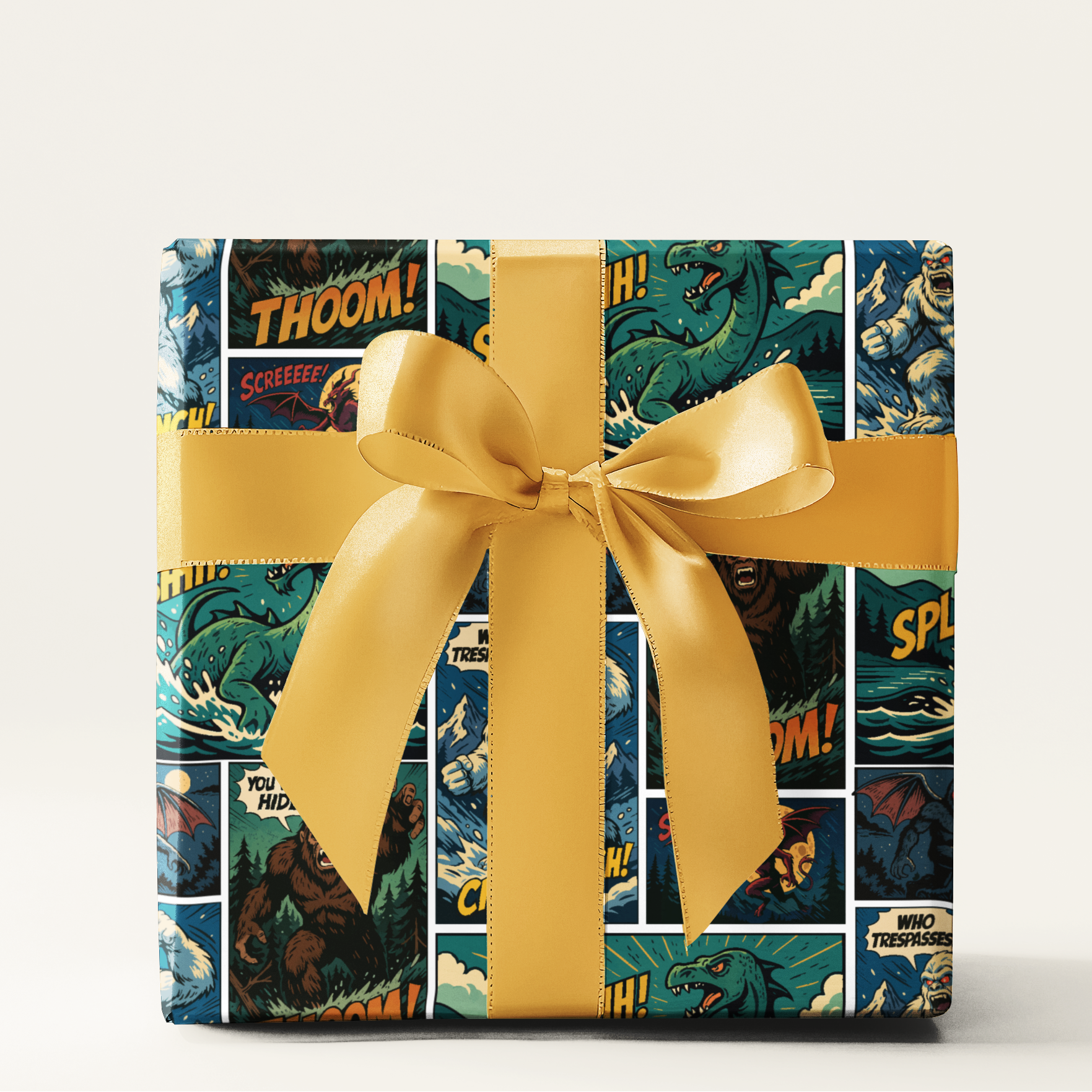 Comic Cryptids Wrapping Paper Set
