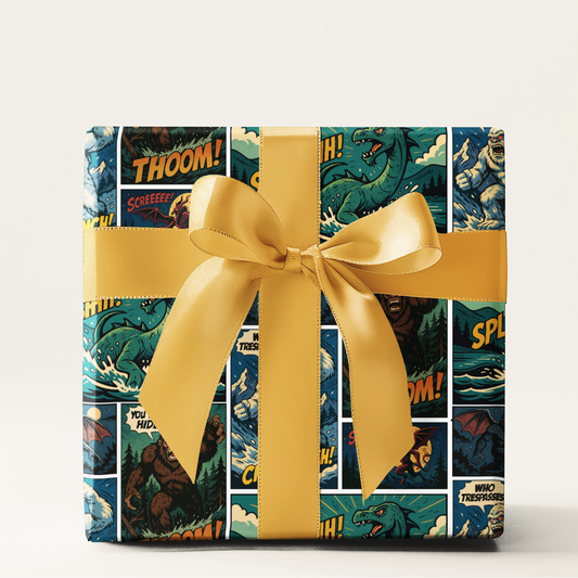 Comic Cryptids Wrapping Paper Set