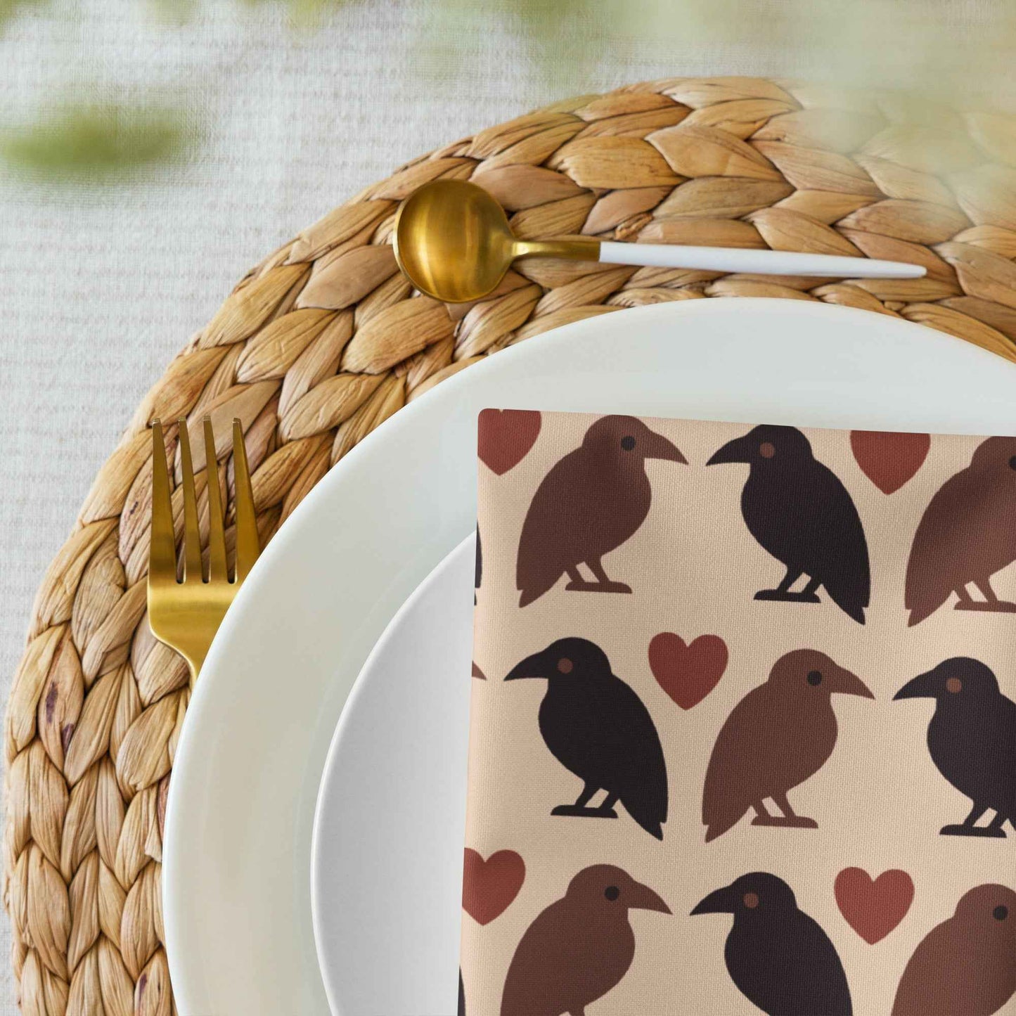 Edgar Allan Poe Cloth Napkin Set - Melancholy Muse Collection