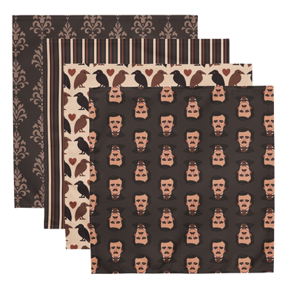 Edgar Allan Poe Cloth Napkin Set - Melancholy Muse Collection