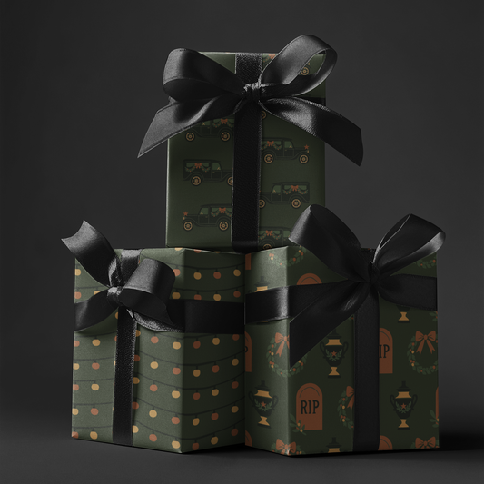 Christmas Mourning Wrapping Paper Set