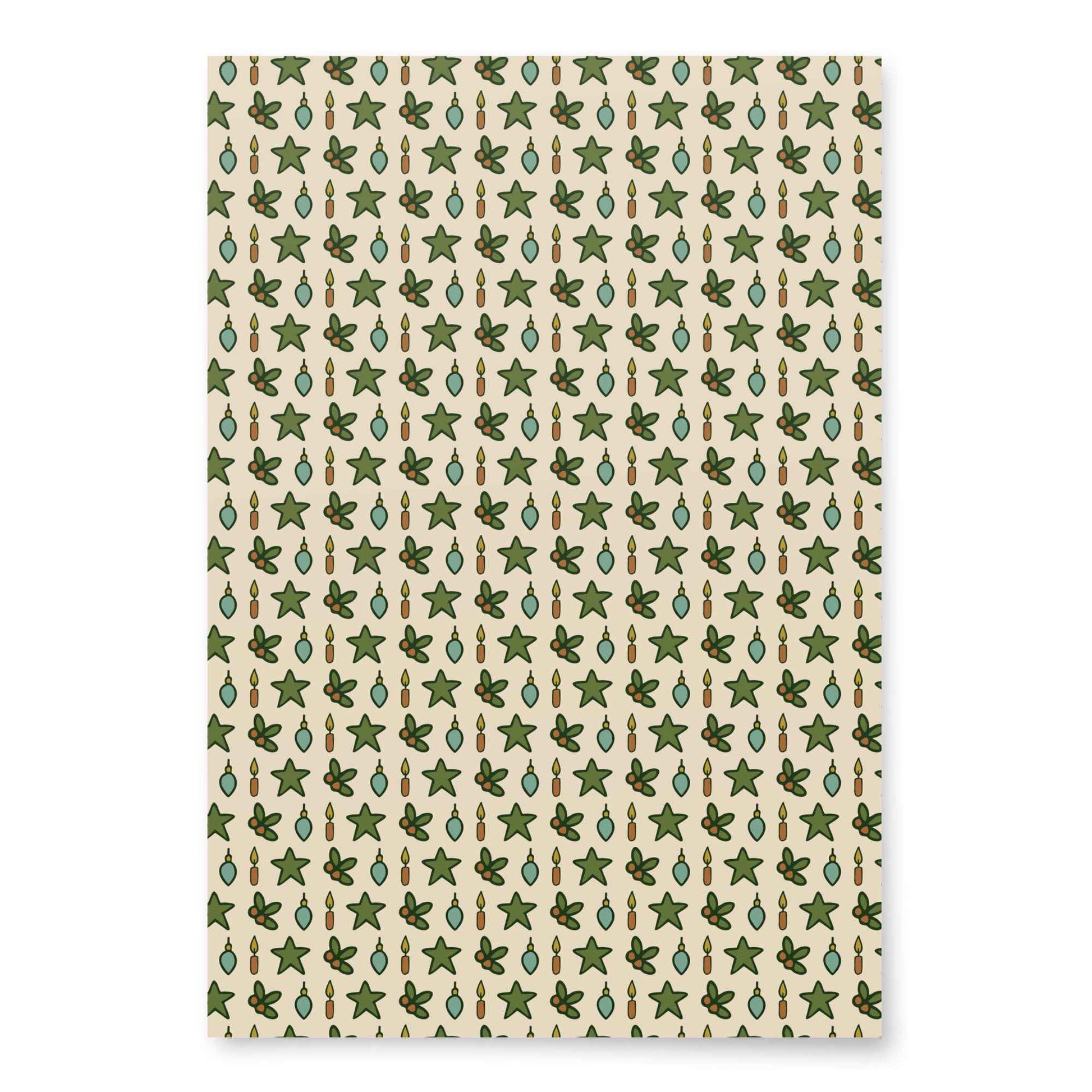 Bigfoot Christmas Wrapping Paper - Holly Jolly Bigfoot 3-Piece Cryptid Holiday Gift Wrap