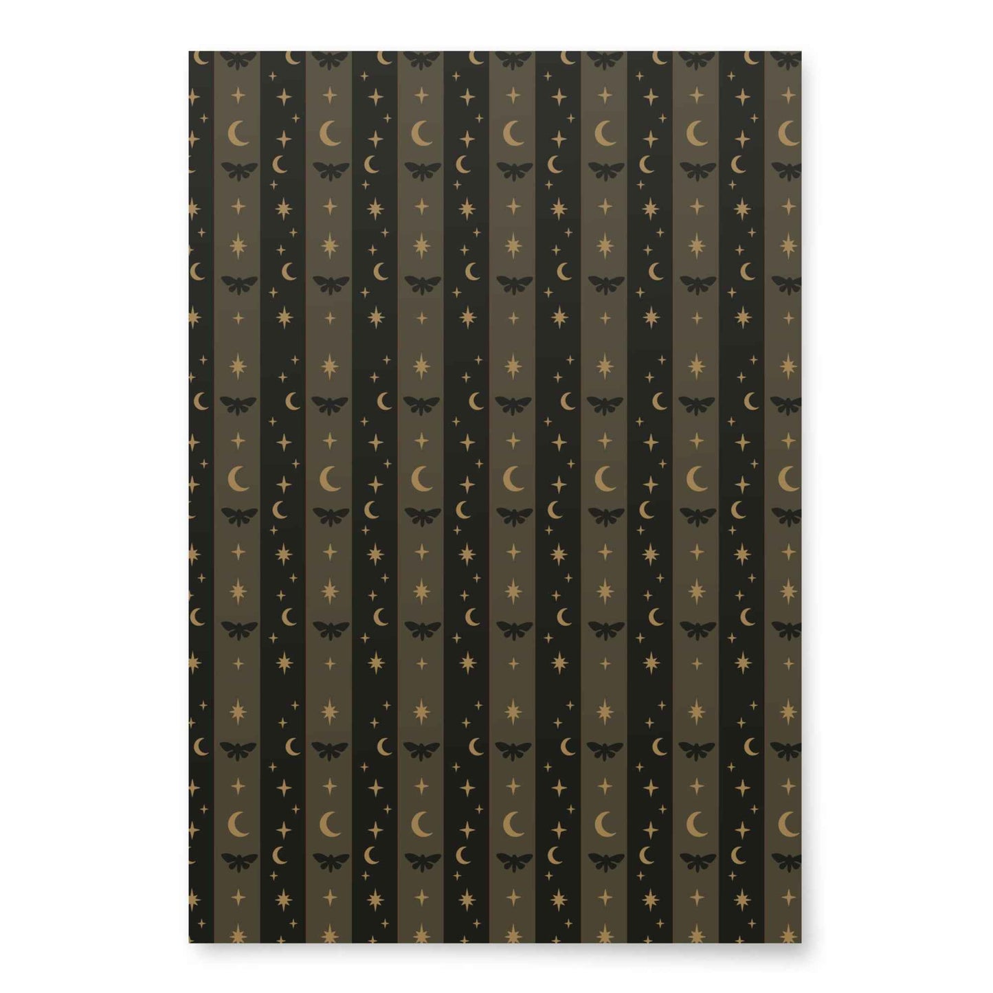 Mothman Wrapping Paper - Midnight Prophecy 3-Piece Cryptid Gift Wrap Set