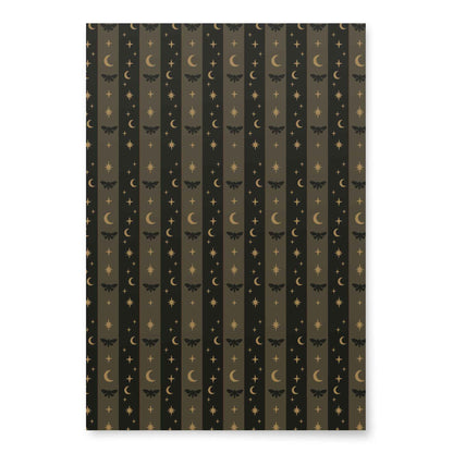 Mothman Wrapping Paper - Midnight Prophecy 3-Piece Cryptid Gift Wrap Set
