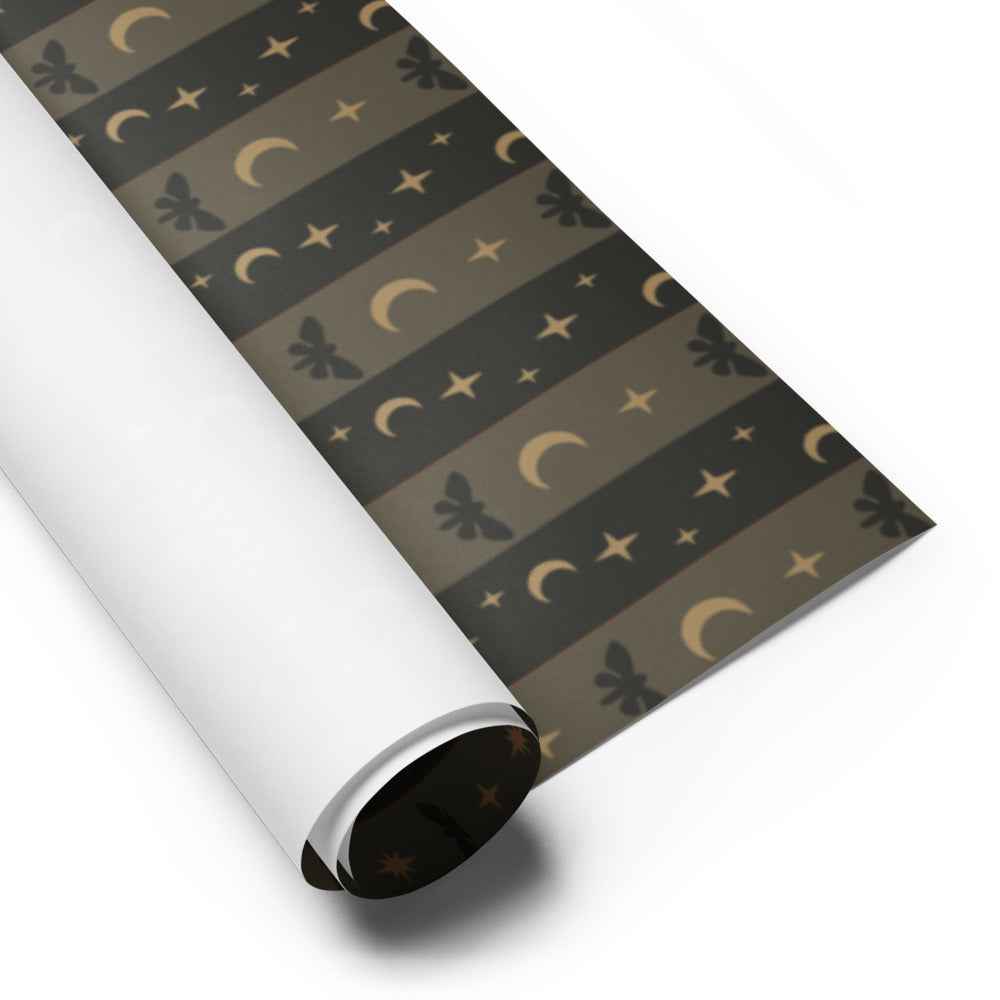 Mothman Wrapping Paper - Midnight Prophecy 3-Piece Cryptid Gift Wrap Set