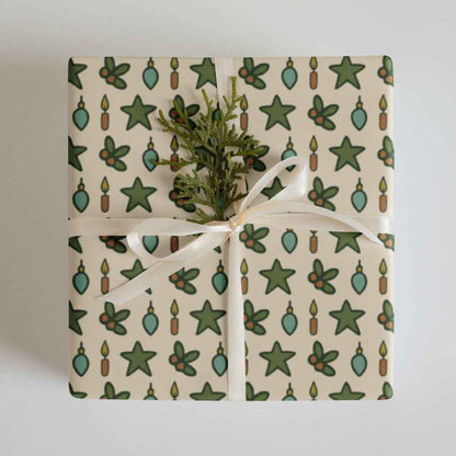 Bigfoot Christmas Wrapping Paper - Holly Jolly Bigfoot 3-Piece Cryptid Holiday Gift Wrap