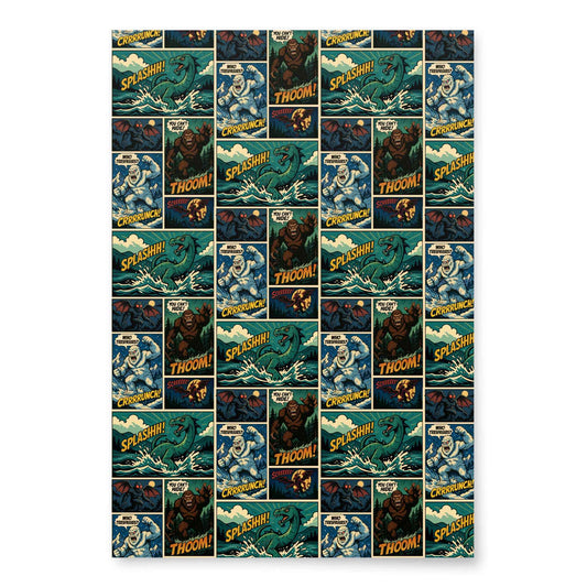 Comic Cryptids Wrapping Paper Set